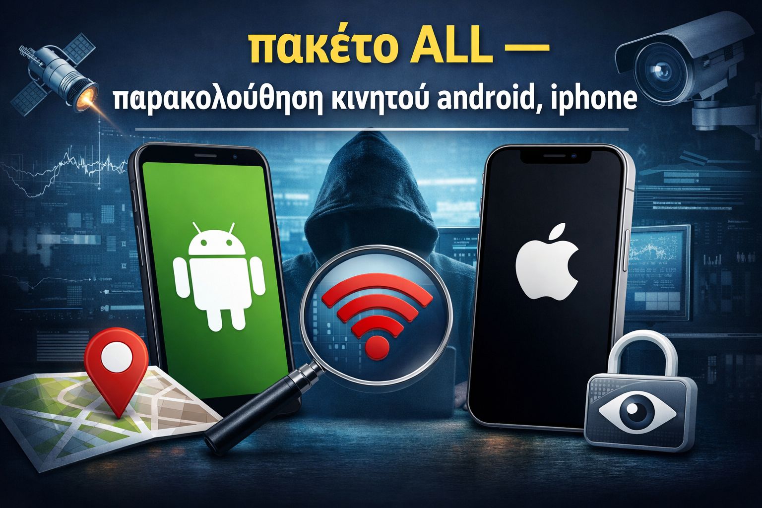 πακέτο ALL — παρακολούθηση κινητού android, iphone