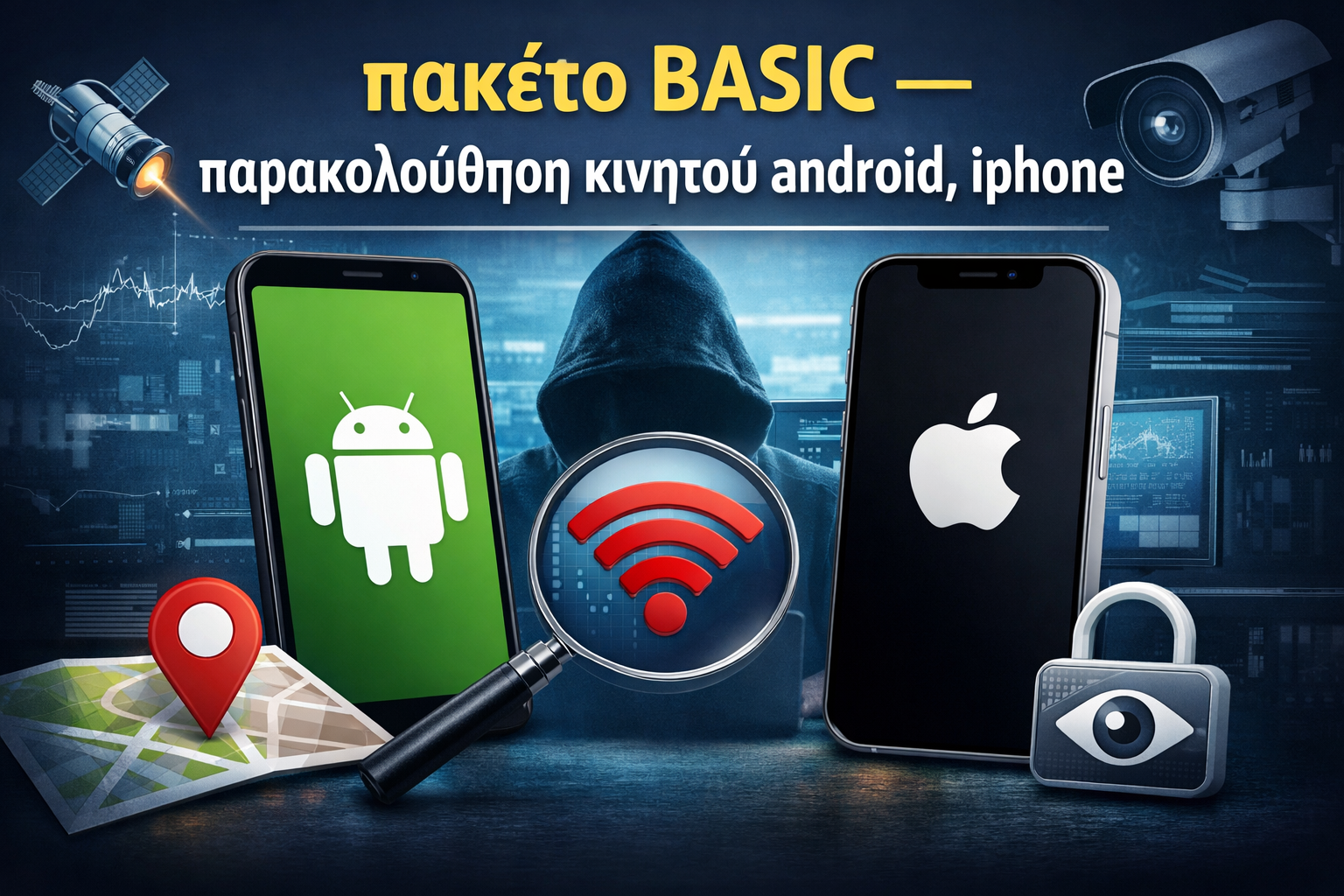 πακέτο BASIC — παρακολούθηση κινητού android, iphone